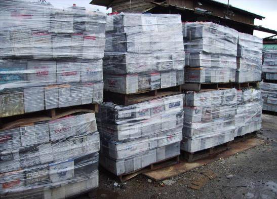 Drained Lead Battery Scrap